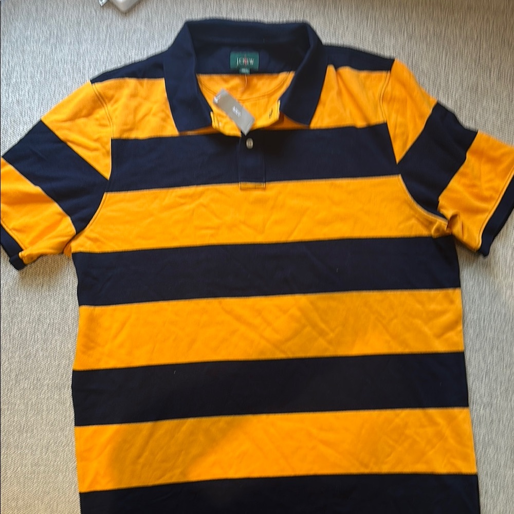 Striped Yellow and Black Polo Shirt